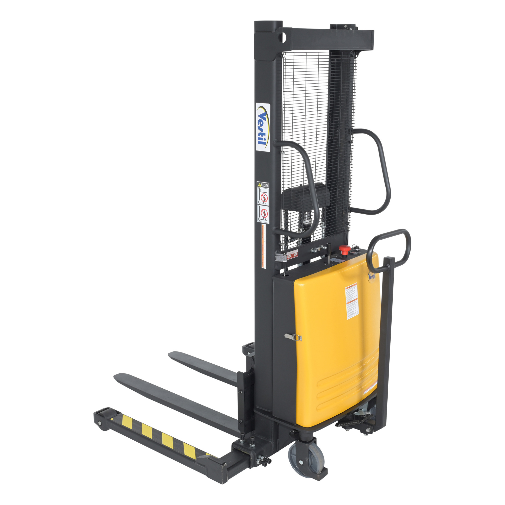 Vestil Adjustable Stacker with Powered Lift - 2000-Lb. Capacity, 63in. Raised Height, Model# SL-63-AA